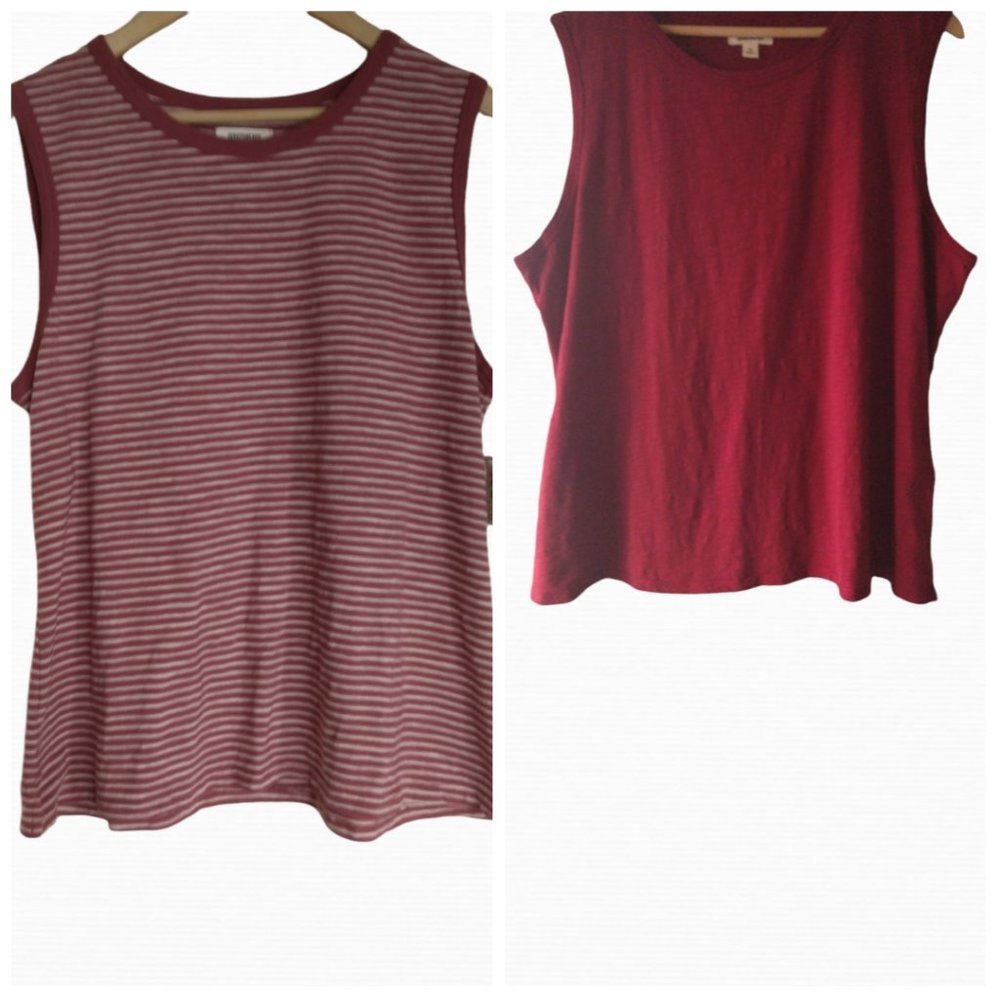 2 for $8 NWT and NWOT sleeveless Tshirts size L